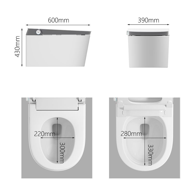 Elongated Ceramic Wall Mounted Bidet with Heated Seat and Dryer Clearhalo 'Bathroom Remodel & Bathroom Fixtures' 'Bidets' 'Home Improvement' 'home_improvement' 'home_improvement_bidets' 'Toilets & Bidets' 1200x1200_f964422c-c69e-4723-bcf1-e3c6947f0fb0