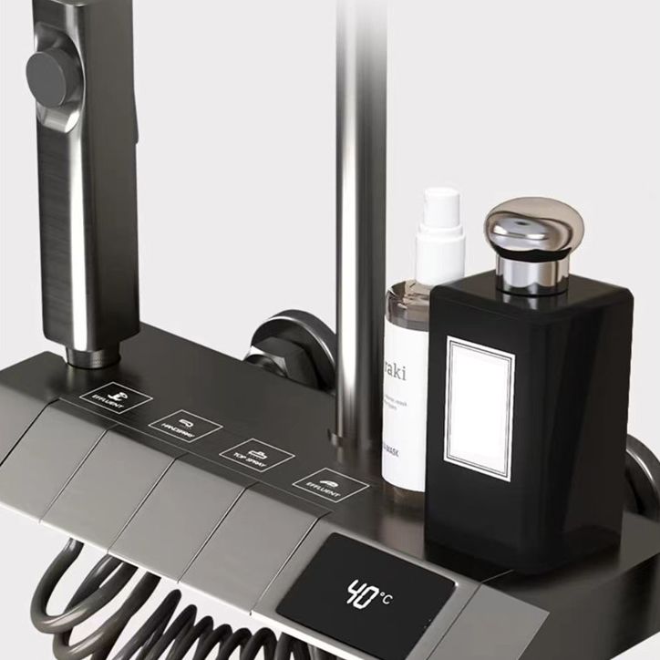 Bathroom Shower System Square Handheld Shower Head Wall Mounted Shower Trim Clearhalo 'Bathroom Remodel & Bathroom Fixtures' 'Home Improvement' 'home_improvement' 'home_improvement_shower_faucets' 'Shower Faucets & Systems' 'shower_faucets' 'Showers & Bathtubs Plumbing' 'Showers & Bathtubs' 1200x1200_f977158b-c83b-4982-826c-8b64ee60ec9f