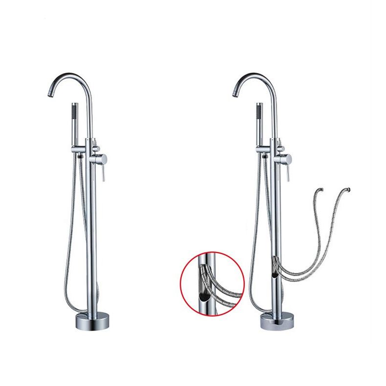 Modern Free Standing Tub Filler Faucet Copper Freestanding Tub Filler Trim Clearhalo 'Bathroom Remodel & Bathroom Fixtures' 'Bathtub Faucets' 'bathtub_faucets' 'Home Improvement' 'home_improvement' 'home_improvement_bathtub_faucets' 1200x1200_f9784fc9-ff24-447f-b6e6-104d0fe19a89