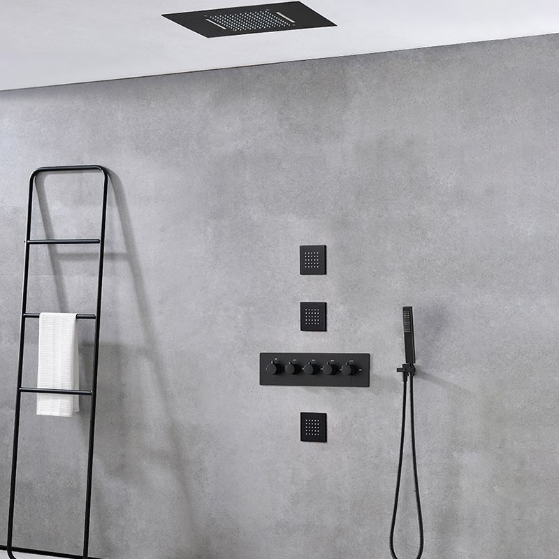 Ceiling Mounted Square Metal Shower Faucet Massage Shower System Clearhalo 'Bathroom Remodel & Bathroom Fixtures' 'Home Improvement' 'home_improvement' 'home_improvement_shower_faucets' 'Shower Faucets & Systems' 'shower_faucets' 'Showers & Bathtubs Plumbing' 'Showers & Bathtubs' 1200x1200_f986975c-e02a-411f-a7de-79cc5cd0a421