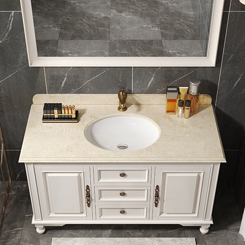 Classic Bathroom Vanity Set Single-Sink Free-standing Standard 2 Doors Bathroom Vanity Clearhalo 'Bathroom Remodel & Bathroom Fixtures' 'Bathroom Vanities' 'bathroom_vanities' 'Home Improvement' 'home_improvement' 'home_improvement_bathroom_vanities' 1200x1200_f99970a8-d4ec-41e9-b98d-a6f8f3533566