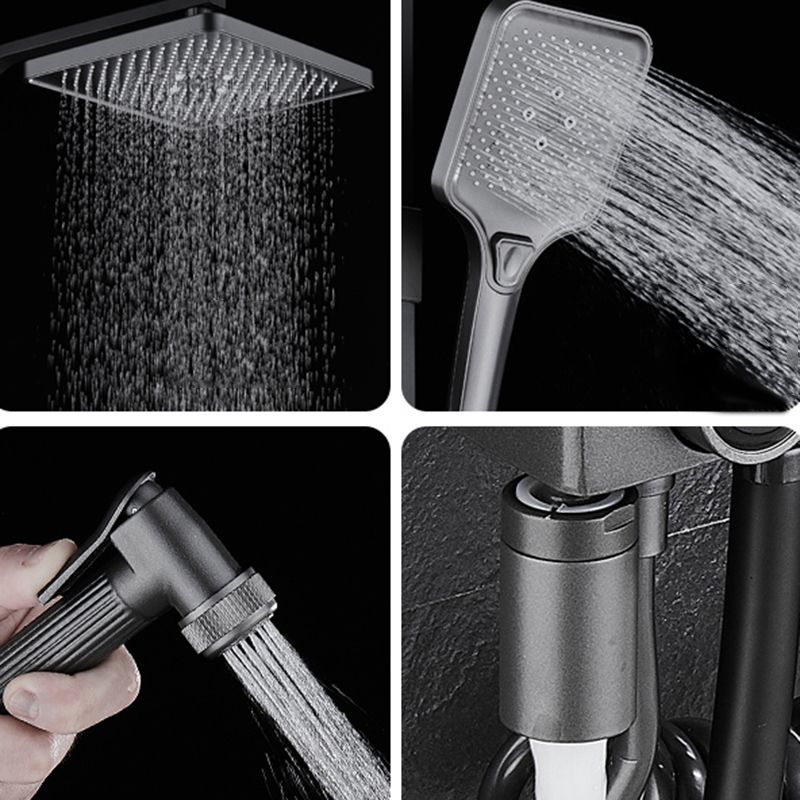 Modern Gray Shower Set 2 Shower Heads Shower System for Bathroom Clearhalo 'Bathroom Remodel & Bathroom Fixtures' 'Home Improvement' 'home_improvement' 'home_improvement_shower_faucets' 'Shower Faucets & Systems' 'shower_faucets' 'Showers & Bathtubs Plumbing' 'Showers & Bathtubs' 1200x1200_f9ac8971-0c93-46c4-931d-e30904af2d30