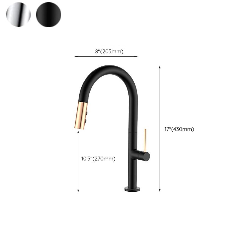 Pull Down Kitchen Faucet Single Handle 2-Function Faucet with Pull Out Sprayer Clearhalo 'Home Improvement' 'home_improvement' 'home_improvement_kitchen_faucets' 'Kitchen Faucets' 'Kitchen Remodel & Kitchen Fixtures' 'Kitchen Sinks & Faucet Components' 'kitchen_faucets' 1200x1200_f9c576a0-7a53-4f8c-a696-073054d8a2fa