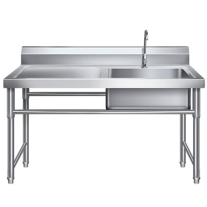 Contemporary Stainless Steel Sink with Strainer Drop-In Kitchen Sink Clearhalo 'Home Improvement' 'home_improvement' 'home_improvement_kitchen_sinks' 'Kitchen Remodel & Kitchen Fixtures' 'Kitchen Sinks & Faucet Components' 'Kitchen Sinks' 'kitchen_sinks' 1200x1200_fa027928-3c04-4190-a198-2876aa9f185e