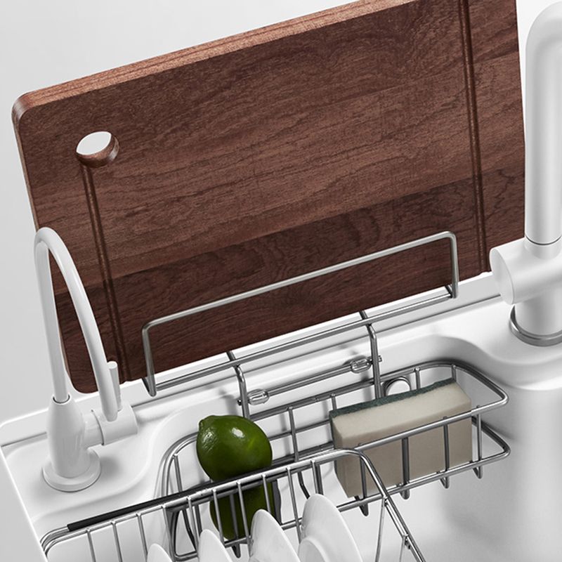 Stainless Steel Kitchen Sink Rectangular 1-Bowl Kitchen Sink with Cutting-Board Clearhalo 'Home Improvement' 'home_improvement' 'home_improvement_kitchen_sinks' 'Kitchen Remodel & Kitchen Fixtures' 'Kitchen Sinks & Faucet Components' 'Kitchen Sinks' 'kitchen_sinks' 1200x1200_fa0af09e-98b4-48cc-bda4-6fc53459502c