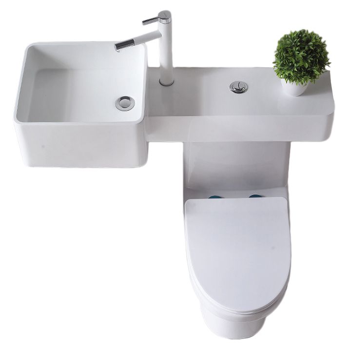Contemporary Flush Toilet Floor Mount One-Piece Toilet Toilet Bowl Clearhalo 'Bathroom Remodel & Bathroom Fixtures' 'Home Improvement' 'home_improvement' 'home_improvement_toilets' 'Toilets & Bidets' 'Toilets' 1200x1200_fa1e065c-8ab0-4ca1-b78f-96602bcaab47