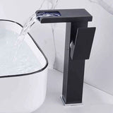 1-Handle Lavatory Faucet 1-Hole Vessel Sink Faucet with LED Lighting Clearhalo 'Bathroom Remodel & Bathroom Fixtures' 'Bathroom Sink Faucets' 'Bathroom Sinks & Faucet Components' 'bathroom_sink_faucets' 'Casa' 'Home Improvement' 'home_improvement' 'home_improvement_bathroom_sink_faucets' 1200x1200_fa23255a-aeca-496e-b112-b8e0b533473e