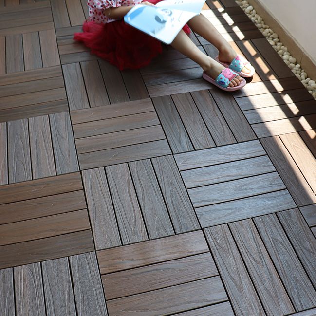 Square Snapping Patio Flooring Composite Tiles Striped Pattern Tile Set Clearhalo 'Home Improvement' 'home_improvement' 'home_improvement_outdoor_deck_tiles_planks' 'Outdoor Deck Tiles & Planks' 'Outdoor Flooring & Tile' 'Outdoor Remodel' 'outdoor_deck_tiles_planks' 1200x1200_fa30bd1c-1cf6-4ffb-a7a4-ac60c0aef14f