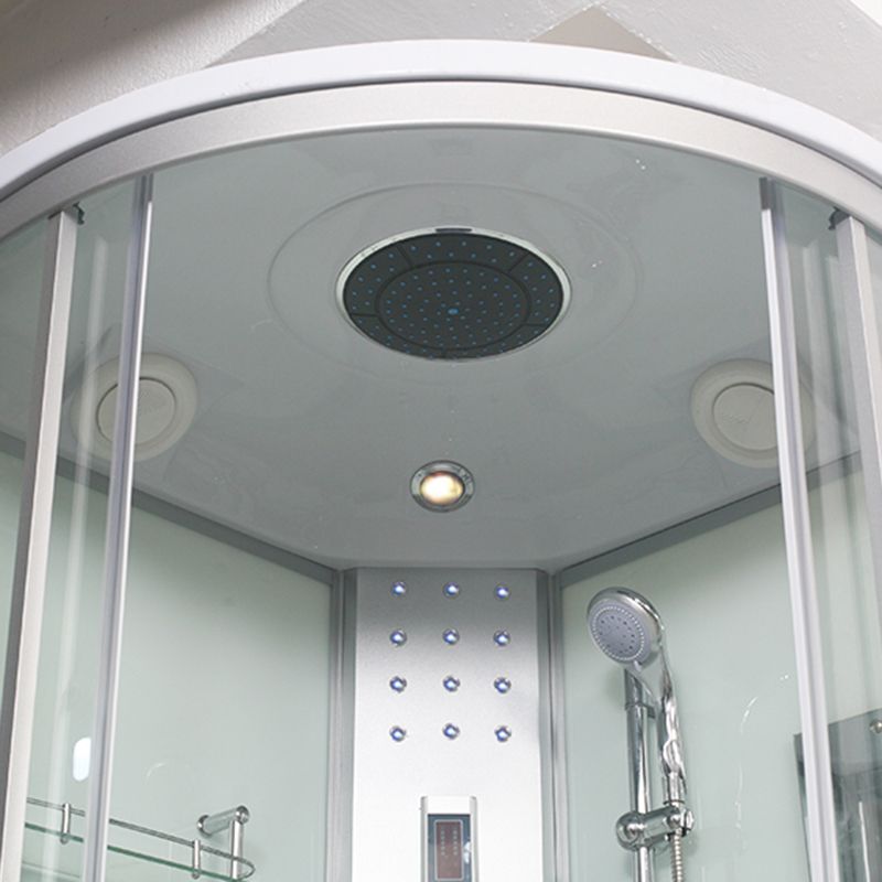 Round Shower Stall Tempered Glass Shower Stall with Rain Shower Clearhalo 'Bathroom Remodel & Bathroom Fixtures' 'Home Improvement' 'home_improvement' 'home_improvement_shower_stalls_enclosures' 'Shower Stalls & Enclosures' 'shower_stalls_enclosures' 'Showers & Bathtubs' 1200x1200_fa43941e-cfbf-48cc-95b3-2ac9a8ee9198