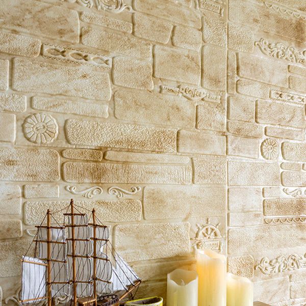 Modern Wall Paneling Peel and Stick Brick 3D Print Waterproof Wall Panel Clearhalo 'Flooring 'Home Improvement' 'home_improvement' 'home_improvement_wall_paneling' 'Wall Paneling' 'wall_paneling' 'Walls & Ceilings' Walls and Ceiling' 1200x1200_fa440966-b8ce-49a0-8e9e-9c00d42dfc80