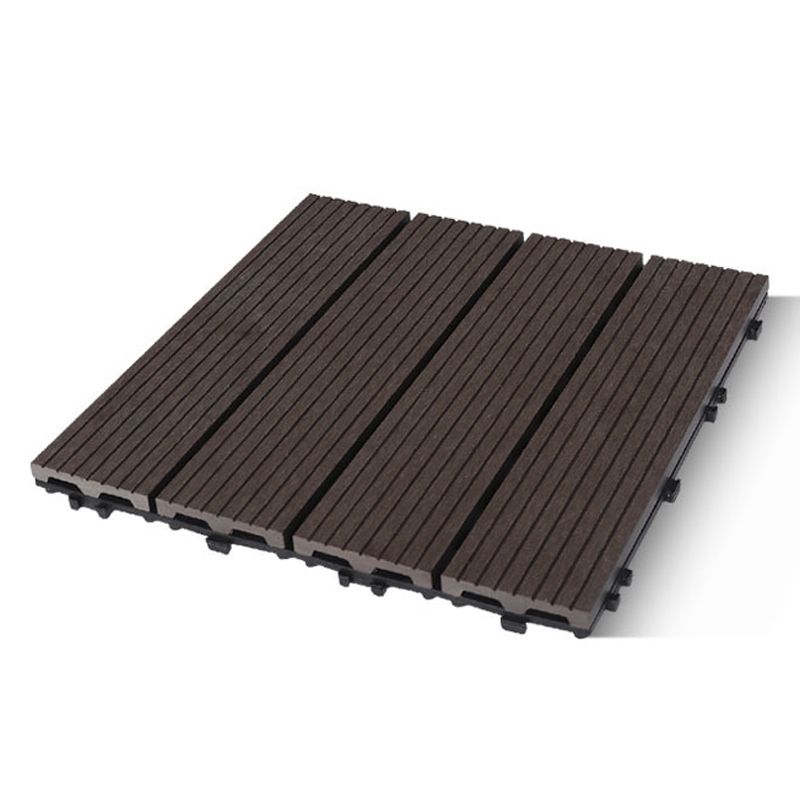 Contemporary Engineered Floor Tile Wire Brushed Click Lock Wooden Floor for Patio Garden Clearhalo 'Flooring 'Hardwood Flooring' 'hardwood_flooring' 'Home Improvement' 'home_improvement' 'home_improvement_hardwood_flooring' Walls and Ceiling' 1200x1200_fa55c431-715c-491b-a065-54d43fd76d85