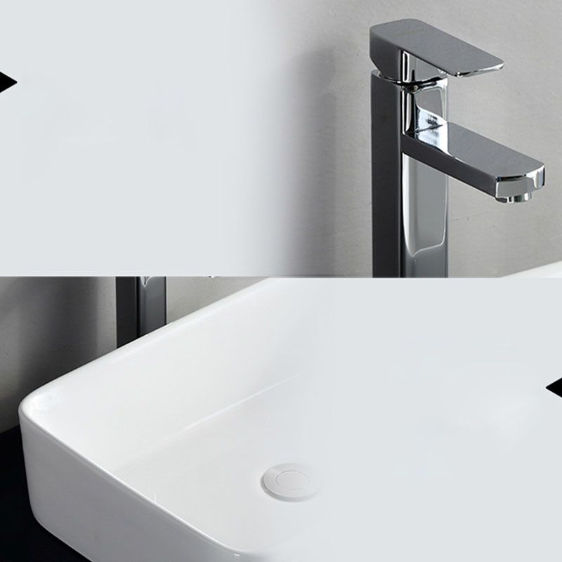 Rectangular and Round Vessel Sink in white with No Craftsmanship Basin Sink Clearhalo 'Bathroom Remodel & Bathroom Fixtures' 'Bathroom Sinks & Faucet Components' 'Bathroom Sinks' 'bathroom_sink' 'Home Improvement' 'home_improvement' 'home_improvement_bathroom_sink' 1200x1200_fa62801e-204e-4b37-a48f-580e4e31a29b
