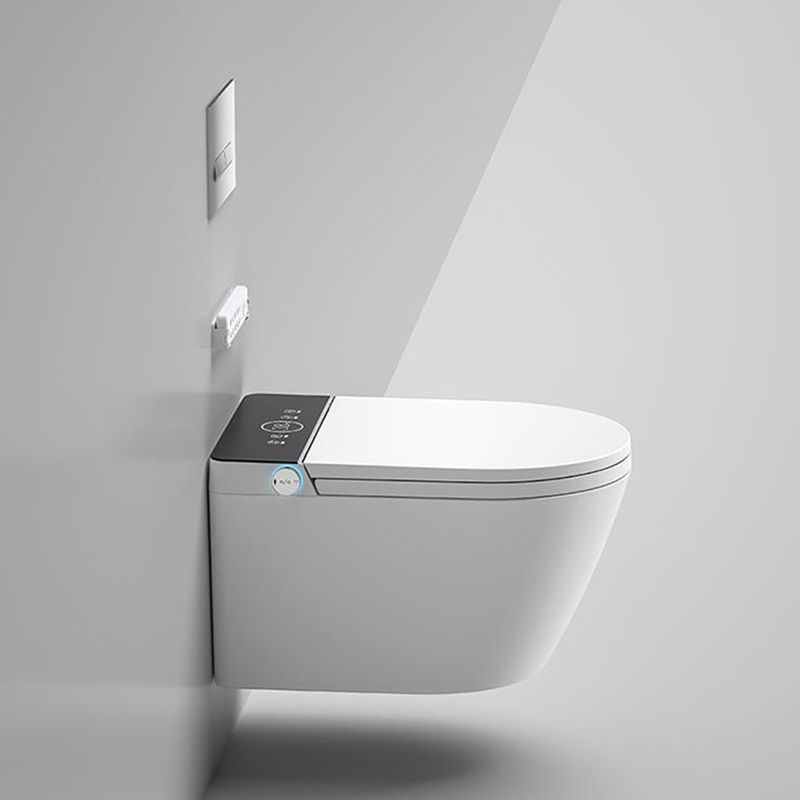 Elongated Wall Mounted Bidet with Heated Seat White 12.20" High Bidet Clearhalo 'Bathroom Remodel & Bathroom Fixtures' 'Bidets' 'Home Improvement' 'home_improvement' 'home_improvement_bidets' 'Toilets & Bidets' 1200x1200_fa645579-3a30-4e73-b015-22ed247b70b4