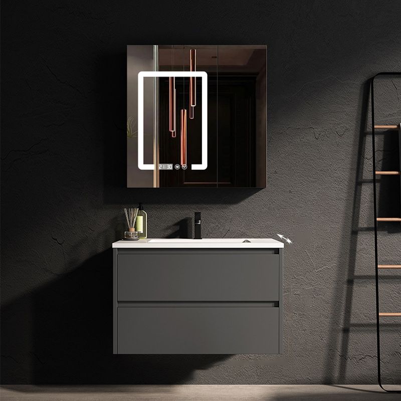 Luxurious Bathroom Vanity Wall-Mounted Sink Floor Cabinet in Black Clearhalo 'Bathroom Remodel & Bathroom Fixtures' 'Bathroom Vanities' 'bathroom_vanities' 'Home Improvement' 'home_improvement' 'home_improvement_bathroom_vanities' 1200x1200_fa6e6680-e46d-4d6c-b5f9-8d2d9c98b5fe