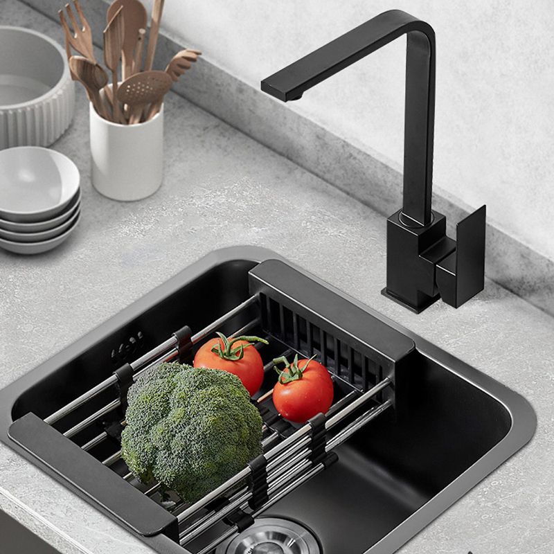 Contemporary Stainless Steel Sink in black with Strainer Drop-In Kitchen Sink Clearhalo 'Home Improvement' 'home_improvement' 'home_improvement_kitchen_sinks' 'Kitchen Remodel & Kitchen Fixtures' 'Kitchen Sinks & Faucet Components' 'Kitchen Sinks' 'kitchen_sinks' 1200x1200_fa777209-195e-47e4-b845-15dd5b6a1719