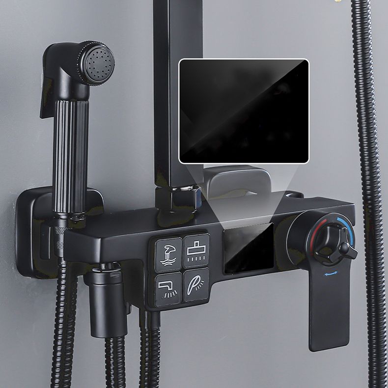 Modern Style Shower System Handle Lever Wall Mounted Copper Shower System Clearhalo 'Bathroom Remodel & Bathroom Fixtures' 'Home Improvement' 'home_improvement' 'home_improvement_shower_faucets' 'Shower Faucets & Systems' 'shower_faucets' 'Showers & Bathtubs Plumbing' 'Showers & Bathtubs' 1200x1200_fa8c5eee-b8e9-4c0a-bfa3-c0724c0b56e3