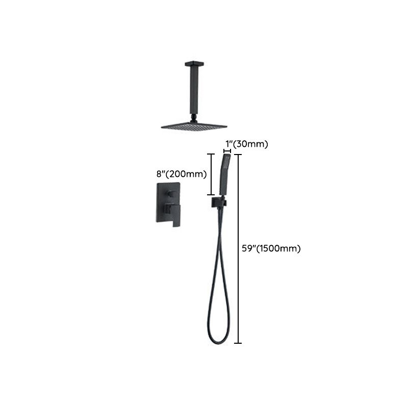 Modern Shower Faucet Brass Temperature Control Ceiling Mounted Shower Set Clearhalo 'Bathroom Remodel & Bathroom Fixtures' 'Home Improvement' 'home_improvement' 'home_improvement_shower_faucets' 'Shower Faucets & Systems' 'shower_faucets' 'Showers & Bathtubs Plumbing' 'Showers & Bathtubs' 1200x1200_fa90101a-8229-4b54-b319-4b3ce49911b5
