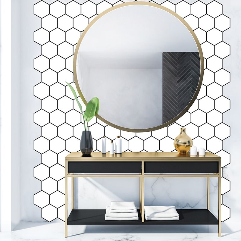 Peel and Stick Tiles Hexagonal Plastic Waterproof Peel & Stick Tile for Shower 2-Pack Clearhalo 'Flooring 'Home Improvement' 'home_improvement' 'home_improvement_peel_stick_blacksplash' 'Peel & Stick Backsplash Tile' 'peel_stick_blacksplash' 'Walls & Ceilings' Walls and Ceiling' 1200x1200_faa8d449-6998-467c-b0ac-3111cf07930b