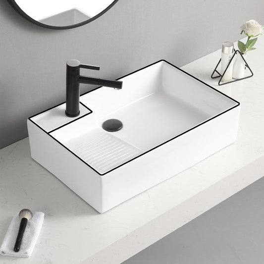 Classic Bathroom Sink Rectangular White Trough Sink with Pop-Up Drain Clearhalo 'Bathroom Remodel & Bathroom Fixtures' 'Bathroom Sinks & Faucet Components' 'Bathroom Sinks' 'bathroom_sink' 'Home Improvement' 'home_improvement' 'home_improvement_bathroom_sink' 1200x1200_fac5c382-a0c5-4cb5-ba3a-59fd8fc88a06