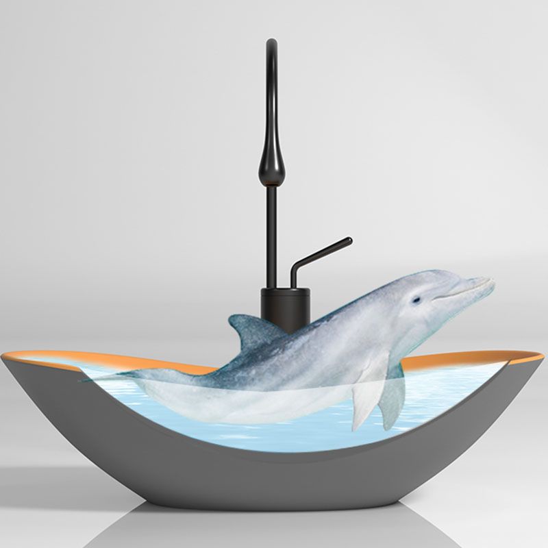 Oval Porcelain Vessel Sink Modern Style Vessel Lavatory Sink with No Craftsmanship Clearhalo 'Bathroom Remodel & Bathroom Fixtures' 'Bathroom Sinks & Faucet Components' 'Bathroom Sinks' 'bathroom_sink' 'Home Improvement' 'home_improvement' 'home_improvement_bathroom_sink' 1200x1200_fad5454b-99c7-4ae2-98c8-e46b45d9a074