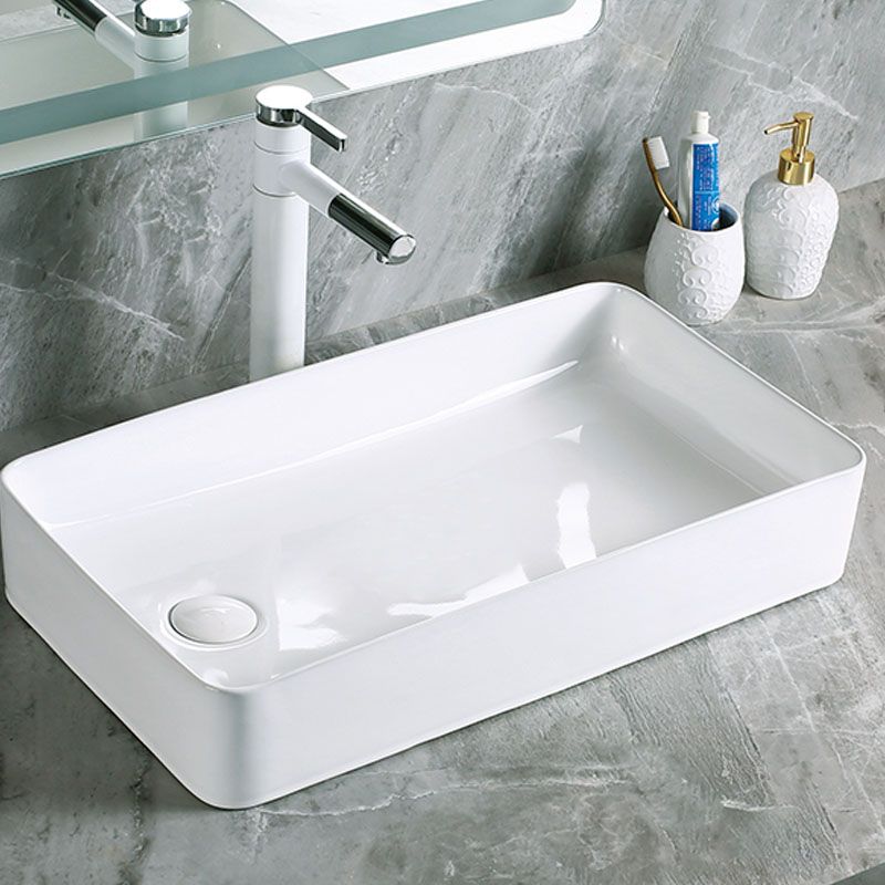 Modern Vessel Bathroom Sink Porcelain with Pop-Up Drain Vessel Sink without Faucet Clearhalo 'Bathroom Remodel & Bathroom Fixtures' 'Bathroom Sinks & Faucet Components' 'Bathroom Sinks' 'bathroom_sink' 'Home Improvement' 'home_improvement' 'home_improvement_bathroom_sink' 1200x1200_fada38f9-e0ba-4e4f-af64-5d5b329afaf1