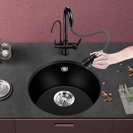 Contemporary Style Kitchen Sink Quartz Single Bowl Kitchen Sink Clearhalo 'Home Improvement' 'home_improvement' 'home_improvement_kitchen_sinks' 'Kitchen Remodel & Kitchen Fixtures' 'Kitchen Sinks & Faucet Components' 'Kitchen Sinks' 'kitchen_sinks' 1200x1200_faee1ffa-c5a3-483f-b028-60007926a4ea
