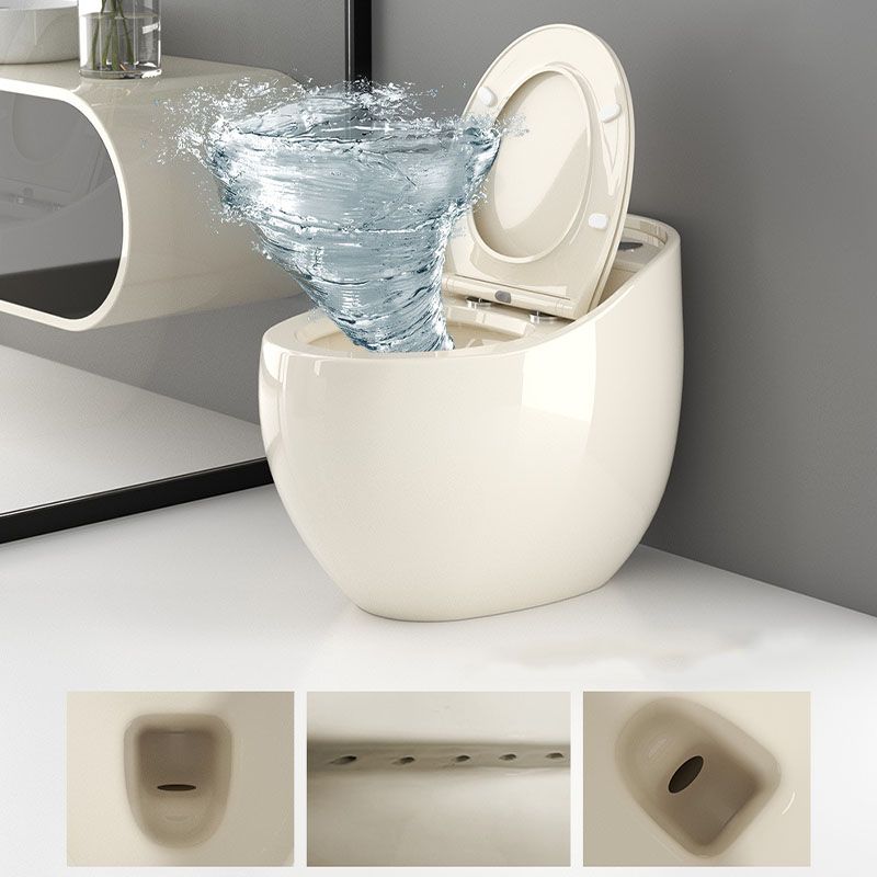 Round Siphon Type Household Toilet Small Apartment Large-caliber Silent Toilet Clearhalo 'Bathroom Remodel & Bathroom Fixtures' 'Home Improvement' 'home_improvement' 'home_improvement_toilets' 'Toilets & Bidets' 'Toilets' 1200x1200_fb271d32-975f-4c5c-9e83-0a5ee843dcc0