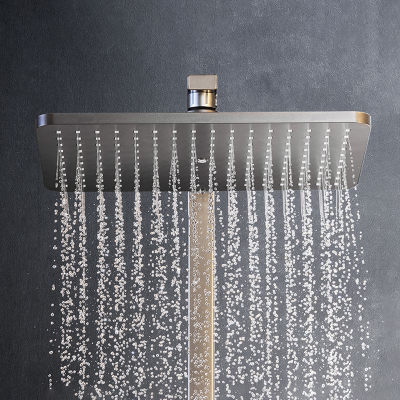 Modern Shower System Rectangle Handle Lever Wall Mounted Copper Shower System Clearhalo 'Bathroom Remodel & Bathroom Fixtures' 'Home Improvement' 'home_improvement' 'home_improvement_shower_faucets' 'Shower Faucets & Systems' 'shower_faucets' 'Showers & Bathtubs Plumbing' 'Showers & Bathtubs' 1200x1200_fb2f0bdc-faf0-46ea-84c3-d3fb671318d7