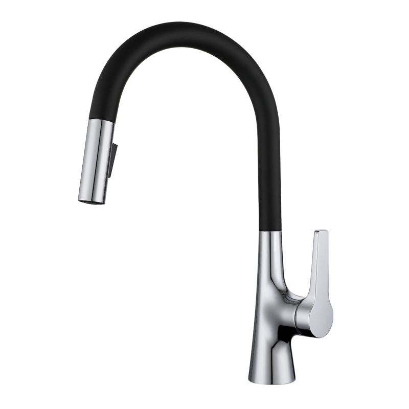 Contemporary Single Handle Kitchen Faucet Water Filler with Pull out Sprayer Clearhalo 'Home Improvement' 'home_improvement' 'home_improvement_kitchen_faucets' 'Kitchen Faucets' 'Kitchen Remodel & Kitchen Fixtures' 'Kitchen Sinks & Faucet Components' 'kitchen_faucets' 1200x1200_fb5157ca-7e02-485b-aec6-4ae8f5a993dc