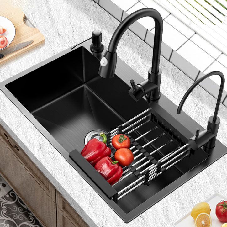 Stainless Steel Kitchen Sink Contemporary Style Single Bowl Kitchen Sink Clearhalo 'Home Improvement' 'home_improvement' 'home_improvement_kitchen_sinks' 'Kitchen Remodel & Kitchen Fixtures' 'Kitchen Sinks & Faucet Components' 'Kitchen Sinks' 'kitchen_sinks' 1200x1200_fb5ad6f4-c6e6-4248-beff-5d0344d5657e