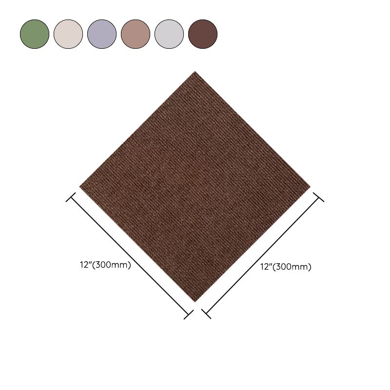 Carpet Tile Fade Resistant Solid Color Self-Stick Carpet Tiles Living Room Clearhalo 'Carpet Tiles & Carpet Squares' 'carpet_tiles_carpet_squares' 'Flooring 'Home Improvement' 'home_improvement' 'home_improvement_carpet_tiles_carpet_squares' Walls and Ceiling' 1200x1200_fb6078d0-f11d-4bff-99bd-680e97cb73ef