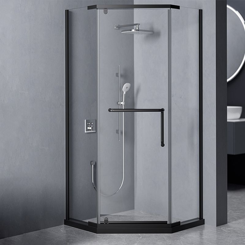Linear Sliding Double Handles Shower Enclosure Metal Semi-Frameless Shower Enclosure Clearhalo 'Bathroom Remodel & Bathroom Fixtures' 'Home Improvement' 'home_improvement' 'home_improvement_shower_stalls_enclosures' 'Shower Stalls & Enclosures' 'shower_stalls_enclosures' 'Showers & Bathtubs' 1200x1200_fb626107-aecb-4554-980d-60d18e978ca8