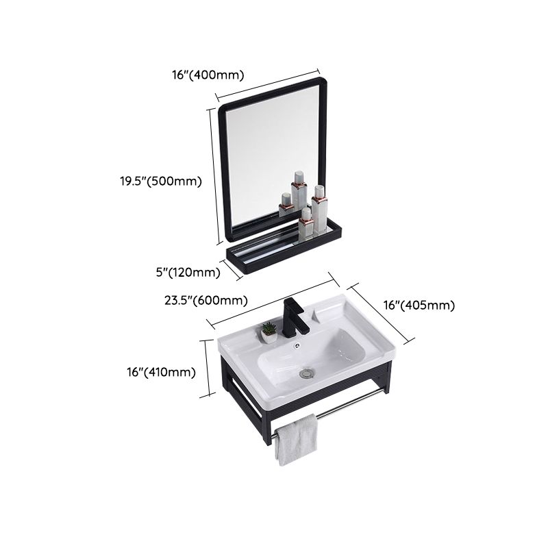 Modern Bathroom Vanity Metal Base Shelving Included Wall-Mounted Space Saver Vanity Clearhalo 'Bathroom Remodel & Bathroom Fixtures' 'Bathroom Vanities' 'bathroom_vanities' 'Home Improvement' 'home_improvement' 'home_improvement_bathroom_vanities' 1200x1200_fb6293b4-26a5-4f24-89b2-f7e5fcceaf8f