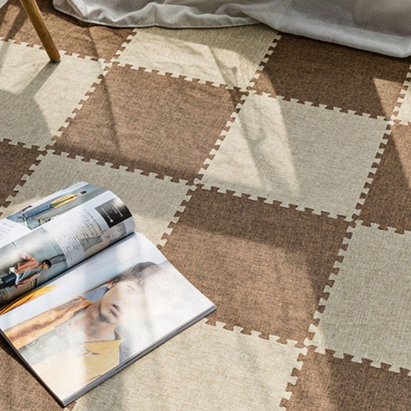 Carpet Tile Non-Skid Fade Resistant Solid Color Interlocking Carpet Tiles Dining Room Clearhalo 'Carpet Tiles & Carpet Squares' 'carpet_tiles_carpet_squares' 'Flooring 'Home Improvement' 'home_improvement' 'home_improvement_carpet_tiles_carpet_squares' Walls and Ceiling' 1200x1200_fb87b3a3-a114-44c1-bd27-30d09e590625