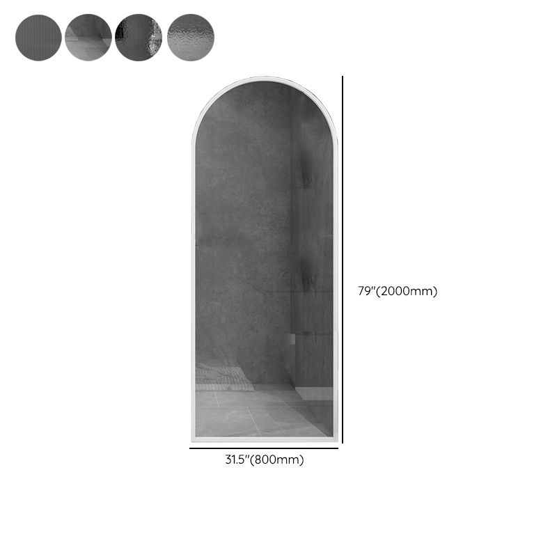 White Framed Fixed Glass Panel Scratch Resistant Fixed Glass Panel Clearhalo 'Bathroom Remodel & Bathroom Fixtures' 'Home Improvement' 'home_improvement' 'home_improvement_shower_tub_doors' 'Shower and Tub Doors' 'shower_tub_doors' 'Showers & Bathtubs' 1200x1200_fb891717-c4fc-4e17-bd91-805dbe992b77