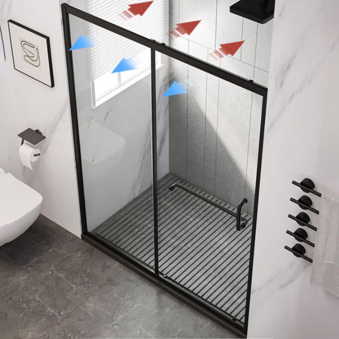 Single Sliding Framed 74.8" H Shower Bath Door Modern Tempered Shower Door Clearhalo 'Bathroom Remodel & Bathroom Fixtures' 'Home Improvement' 'home_improvement' 'home_improvement_shower_tub_doors' 'Shower and Tub Doors' 'shower_tub_doors' 'Showers & Bathtubs' 1200x1200_fb9bd212-ebaf-49a3-a73b-35f8c4d03234