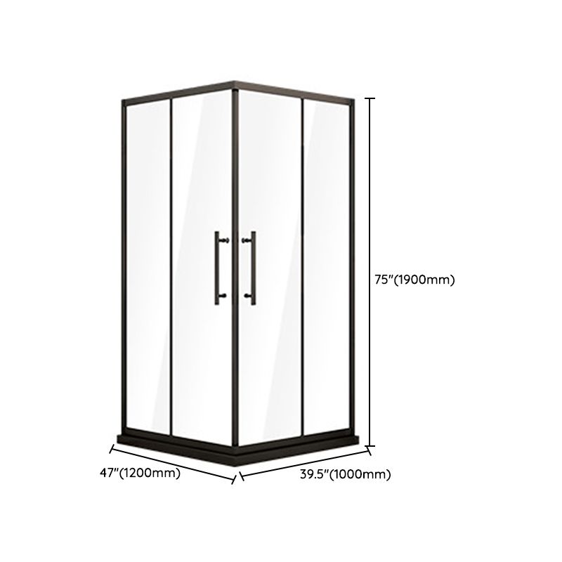 Double Sliding Stainless Steel Shower Enclosure Framed Clear Shower Stall Clearhalo 'Bathroom Remodel & Bathroom Fixtures' 'Home Improvement' 'home_improvement' 'home_improvement_shower_stalls_enclosures' 'Shower Stalls & Enclosures' 'shower_stalls_enclosures' 'Showers & Bathtubs' 1200x1200_fbc3fabc-0fdb-420d-9cd0-55925bcf921e