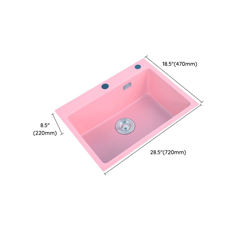 Quartz Kitchen Sink Contemporary Single Bowl Kitchen Sink with Drain Assembly Clearhalo 'Home Improvement' 'home_improvement' 'home_improvement_kitchen_sinks' 'Kitchen Remodel & Kitchen Fixtures' 'Kitchen Sinks & Faucet Components' 'Kitchen Sinks' 'kitchen_sinks' 1200x1200_fbd23e44-c243-464d-b473-507922741a8a