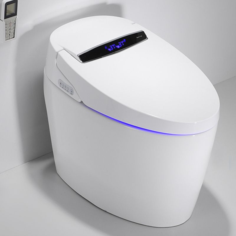 Contemporary White Floor Standing Bidet with Heated Seat and Remote Control Included Clearhalo 'Bathroom Remodel & Bathroom Fixtures' 'Bidets' 'Home Improvement' 'home_improvement' 'home_improvement_bidets' 'Toilets & Bidets' 1200x1200_fbdccc88-6009-44c0-9e11-7ecaf5881eeb