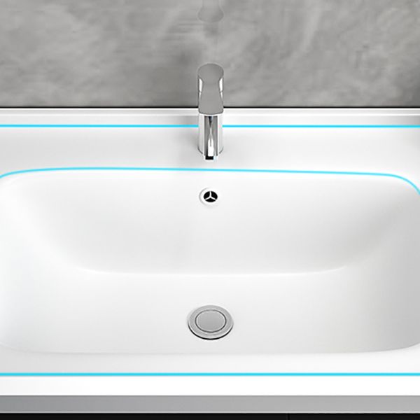 Single Bathroom Vanity Modern Gray Metal Base Wall Mount Rectangular Vanity Set Clearhalo 'Bathroom Remodel & Bathroom Fixtures' 'Bathroom Vanities' 'bathroom_vanities' 'Home Improvement' 'home_improvement' 'home_improvement_bathroom_vanities' 1200x1200_fbf359ad-0551-4a8f-8de9-fb5446944d93