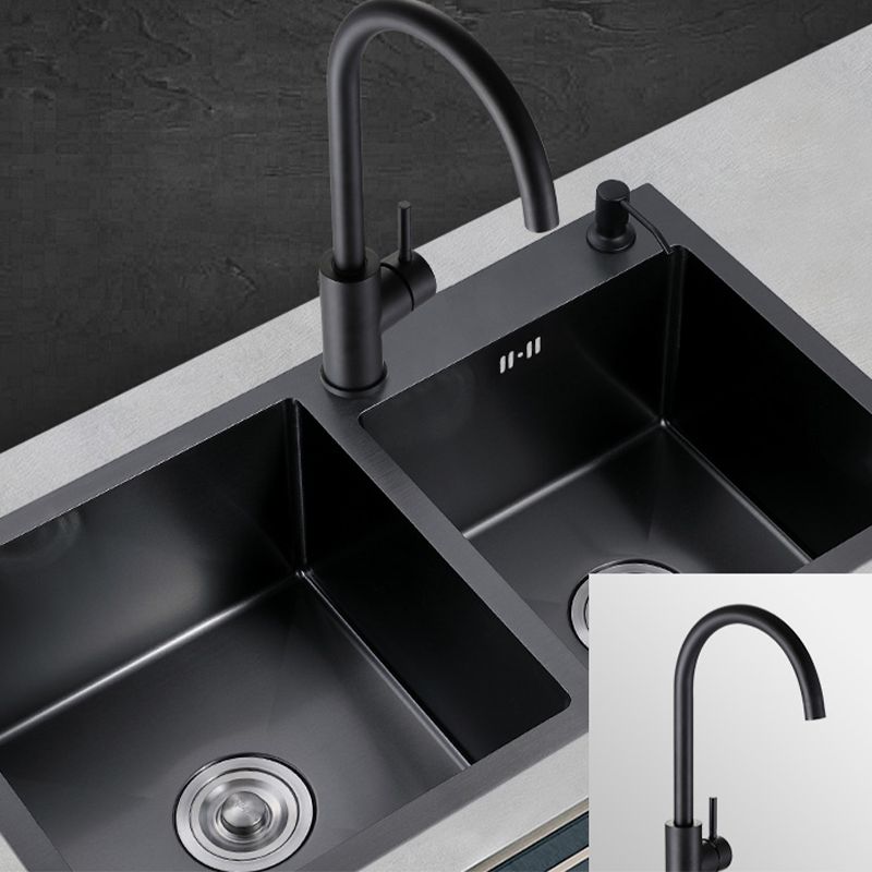 Modern Style Kitchen Sink Stainless Steel Rectangle 2 Holes Kitchen Sink Clearhalo 'Home Improvement' 'home_improvement' 'home_improvement_kitchen_sinks' 'Kitchen Remodel & Kitchen Fixtures' 'Kitchen Sinks & Faucet Components' 'Kitchen Sinks' 'kitchen_sinks' 1200x1200_fc12f6ef-e8a9-4ea6-9d1f-48df5a09705f