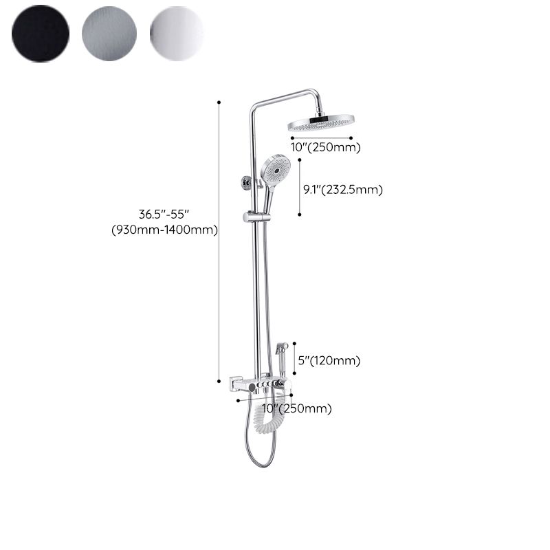Wall Mounted Shower System Modern Handheld Shower Head Raining Jet Shower System Clearhalo 'Bathroom Remodel & Bathroom Fixtures' 'Home Improvement' 'home_improvement' 'home_improvement_shower_faucets' 'Shower Faucets & Systems' 'shower_faucets' 'Showers & Bathtubs Plumbing' 'Showers & Bathtubs' 1200x1200_fc194a80-2117-465c-a0c2-67c870cf1993