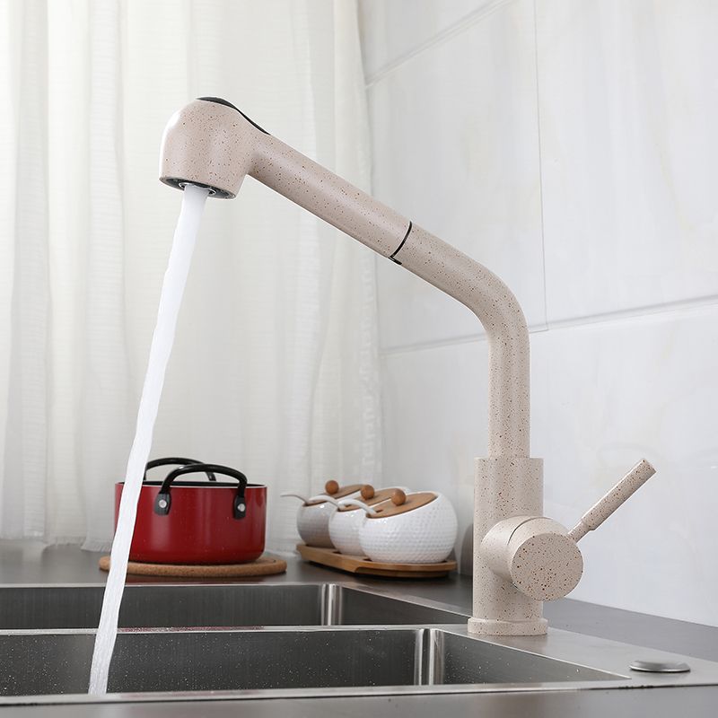 1-Handle Kitchen Faucet Pull down Sprayer with Supply Lines Bar Faucet Clearhalo 'Home Improvement' 'home_improvement' 'home_improvement_kitchen_faucets' 'Kitchen Faucets' 'Kitchen Remodel & Kitchen Fixtures' 'Kitchen Sinks & Faucet Components' 'kitchen_faucets' 1200x1200_fc203790-b0e0-4042-963b-b8201323f1dc