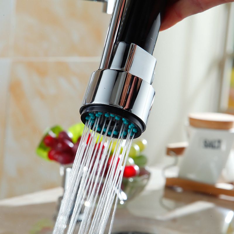 Pre-rinse Spring Spout Kitchen Sink Faucet Copper Swivel Spout with Pull out Sprayer Clearhalo 'Home Improvement' 'home_improvement' 'home_improvement_kitchen_faucets' 'Kitchen Faucets' 'Kitchen Remodel & Kitchen Fixtures' 'Kitchen Sinks & Faucet Components' 'kitchen_faucets' 1200x1200_fc22c7c7-b65b-4498-b429-1960a02ba049