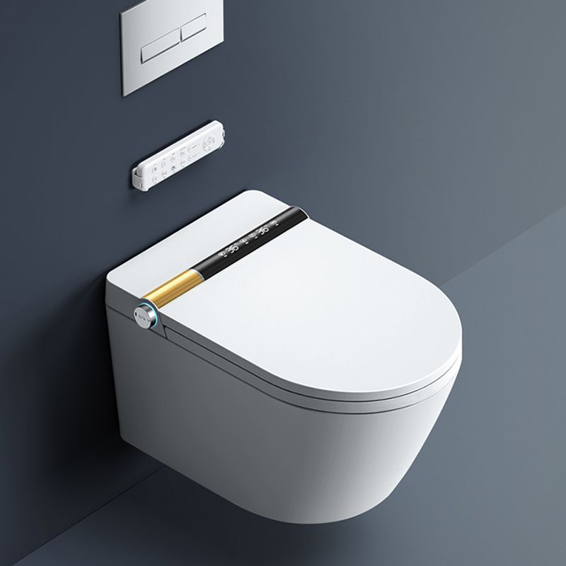 16.14" High Elongated Wall Mounted Bidet with Heated Seat White Bidet Clearhalo 'Bathroom Remodel & Bathroom Fixtures' 'Bidets' 'Home Improvement' 'home_improvement' 'home_improvement_bidets' 'Toilets & Bidets' 1200x1200_fc3c5814-d54b-4dbb-9263-71a5c7a8a6c2