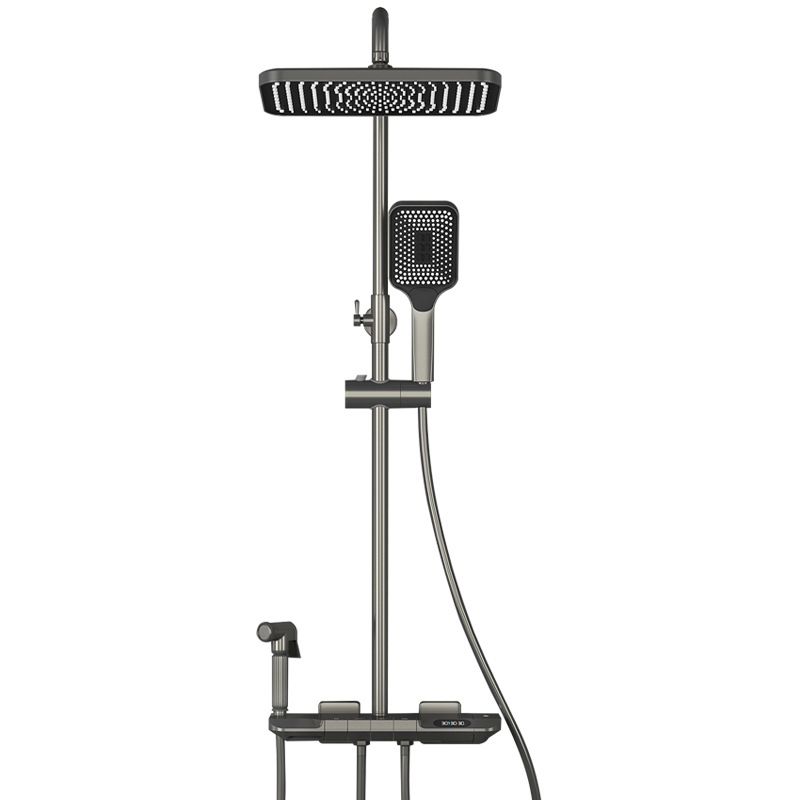 Modern Shower Trim Brass Thermostatic Adjustable Shower Head Wall Mounted Shower Set Clearhalo 'Bathroom Remodel & Bathroom Fixtures' 'Home Improvement' 'home_improvement' 'home_improvement_shower_faucets' 'Shower Faucets & Systems' 'shower_faucets' 'Showers & Bathtubs Plumbing' 'Showers & Bathtubs' 1200x1200_fc4a8154-42c4-452a-b12e-66e98348fc3f