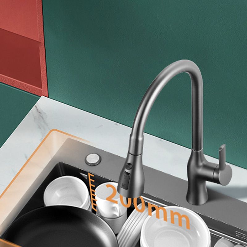 Modern Style Kitchen Sink Stainless Steel Kitchen Sink with Rectangle Shape Clearhalo 'Home Improvement' 'home_improvement' 'home_improvement_kitchen_sinks' 'Kitchen Remodel & Kitchen Fixtures' 'Kitchen Sinks & Faucet Components' 'Kitchen Sinks' 'kitchen_sinks' 1200x1200_fc5794c0-220c-4ea5-b77e-46397a0689da