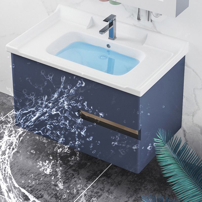 Gorgeous Wooden Sink Vanity Blue Wall Mount Vanity Cabinet with Mirror Cabinet Clearhalo 'Bathroom Remodel & Bathroom Fixtures' 'Bathroom Vanities' 'bathroom_vanities' 'Home Improvement' 'home_improvement' 'home_improvement_bathroom_vanities' 1200x1200_fc63ae82-ac26-4f24-943e-92b0a07182d7