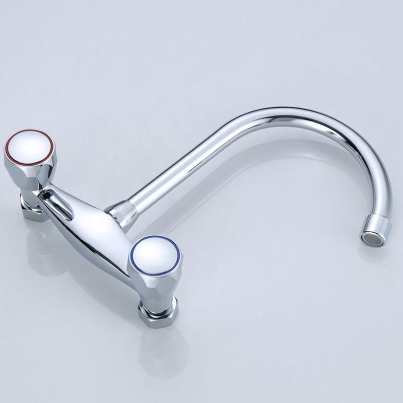 Modern Bridge Faucet Brass Knob Handle Swivel Spout Wall Mounted Pot Filler Faucet Clearhalo 'Home Improvement' 'home_improvement' 'home_improvement_kitchen_faucets' 'Kitchen Faucets' 'Kitchen Remodel & Kitchen Fixtures' 'Kitchen Sinks & Faucet Components' 'kitchen_faucets' 1200x1200_fc664918-af62-438b-b40c-7119694c2b5f