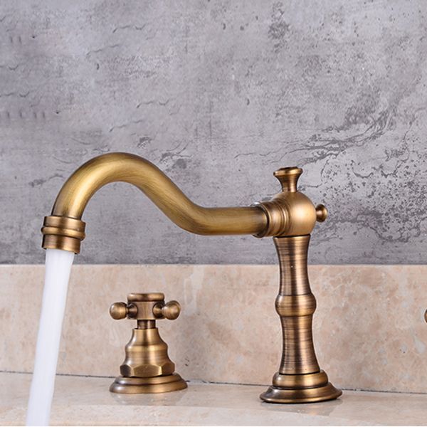 Widespread Bathroom Faucet 3 Holes Circular Vessel Sink Faucet Clearhalo 'Bathroom Remodel & Bathroom Fixtures' 'Bathroom Sink Faucets' 'Bathroom Sinks & Faucet Components' 'bathroom_sink_faucets' 'Home Improvement' 'home_improvement' 'home_improvement_bathroom_sink_faucets' 1200x1200_fc6843f7-921b-4373-b587-7f03ee29d1e7